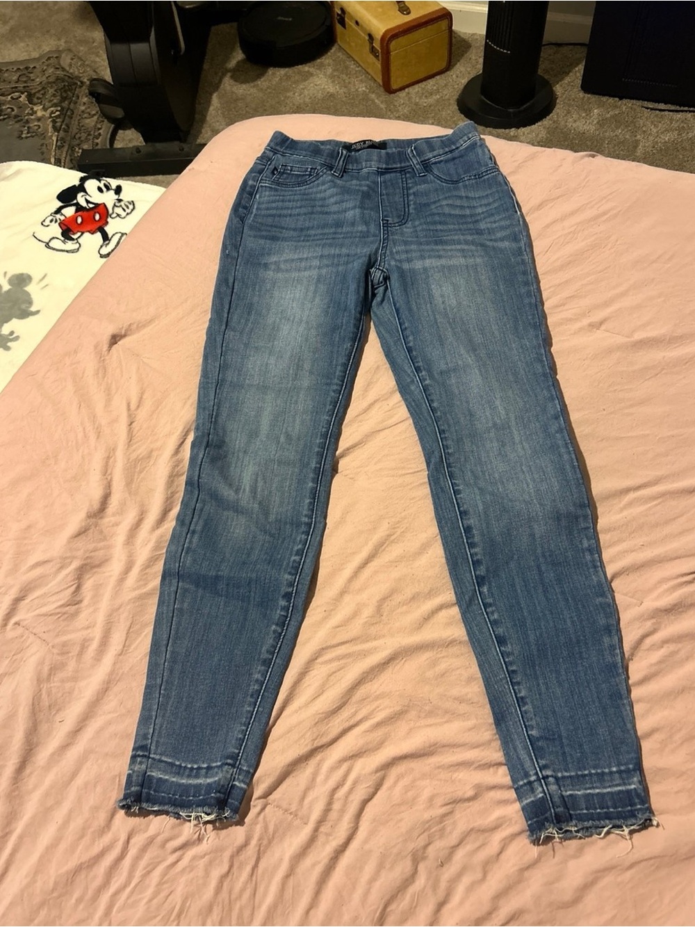 Judy Blue Light Blue Frayed Hem Skinny Jeans